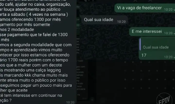 Adolescente denuncia proposta de emprego com exigências inadequadas em Ribeirão Preto