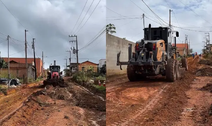 Avenida Santos Dumont começa a ser preparada para receber pavimentação em Pacajá