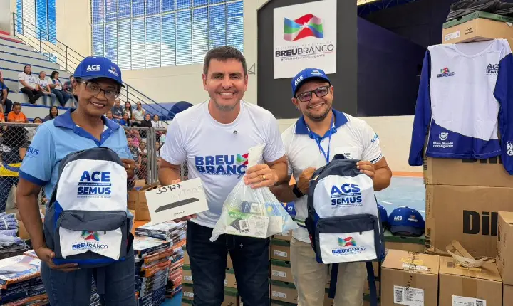 Breu Branco fortalece atenção básica com entrega de 206 kits para Agentes Comunitários de Saúde