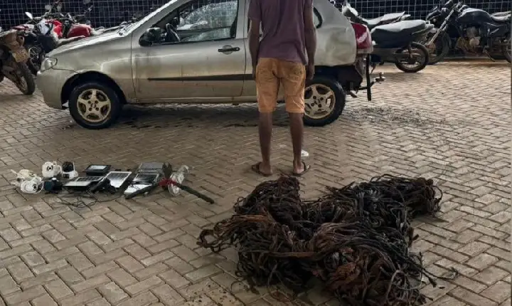 Canaã dos Carajás: homem é preso por furtar fios de cobre
