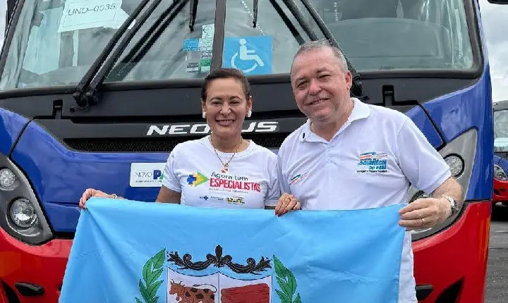 Com apoio de Dilvanda Faro, Russinho garante micro-ônibus para a saúde de Goianésia do Pará