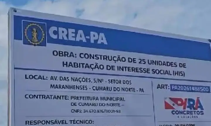 Construção de 25 casas populares é iniciada em Cumaru do Norte
