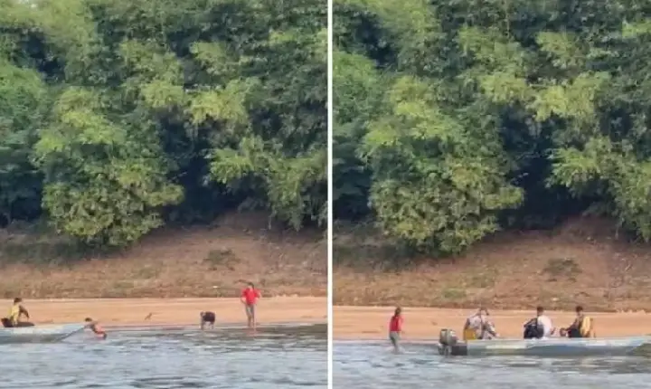 Crianças indígenas são levadas pela correnteza no Rio Araguaia e salvas por pescadores