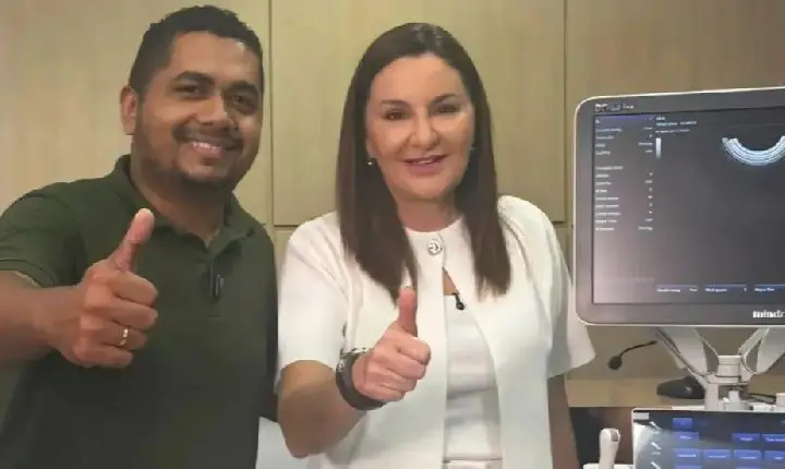 Em nome de Itupiranga, Jhonnatan Baima recebe de Hana aparelho de ultrassom destinado a saúde