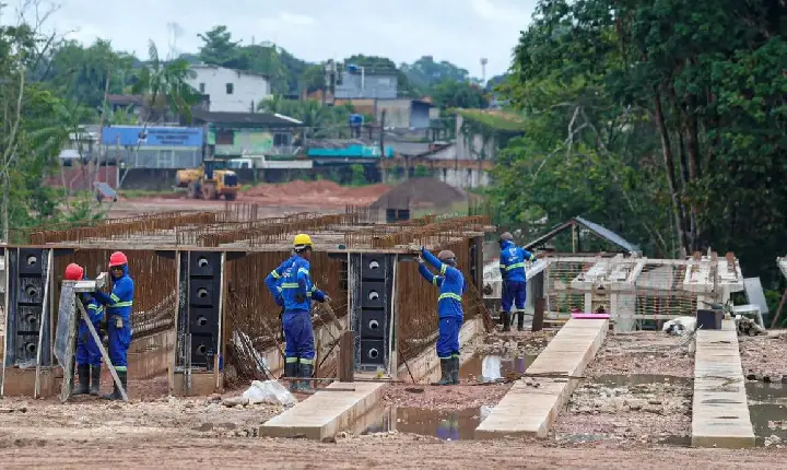 Governo do Pará avança com obras da primeira ponte que interliga diretamente Belém e Ananindeua
