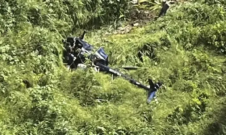 Helicóptero cai com quatro pessoas a bordo, em Campina Grande