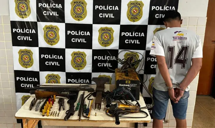 Homem é preso em flagrante por comércio e posse ilegal de armas em Eldorado do Carajás