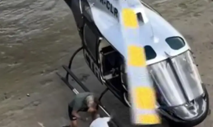 Homem sobrevive após se jogar de ponte e ser resgatado por helicóptero em São Luís