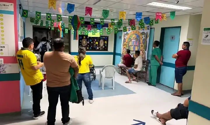 Hospital Regional do Marajó transmite jogos da Copa para pacientes e acompanhantes