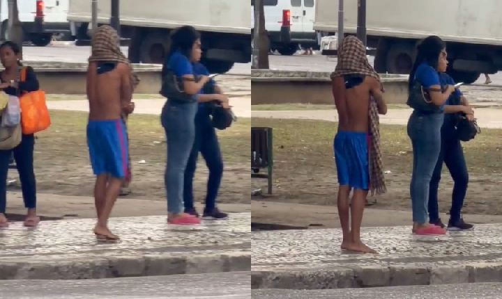 Morador em situação de rua rouba mulher em parada de ônibus no centro de Belém