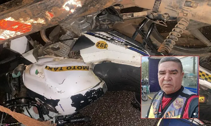 Mototaxista morre após colisão com caminhão em Tucuruí