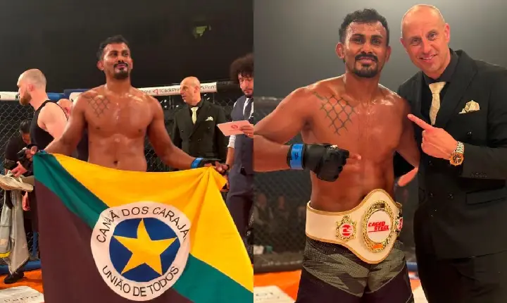 Natural de Canaã, Paulo “Terremoto” conquista cinturão internacional de MMA na Inglaterra