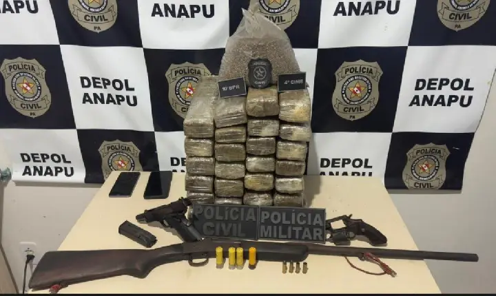Operação policial em Anapu resulta em prisão por tráfico e apreensão de armas e drogas