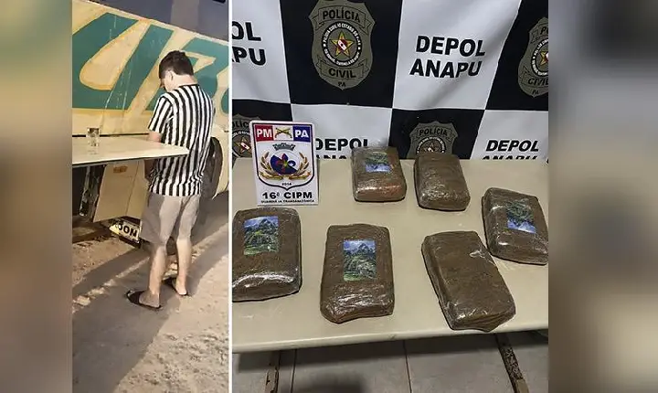 Passageiro de Manaus é preso com 6 kg de maconha em van rumo a Marabá