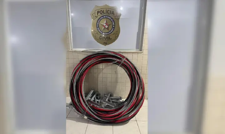 Quatro Bocas: quatro homens são presos por furto de cabos elétricos e materiais metálicos