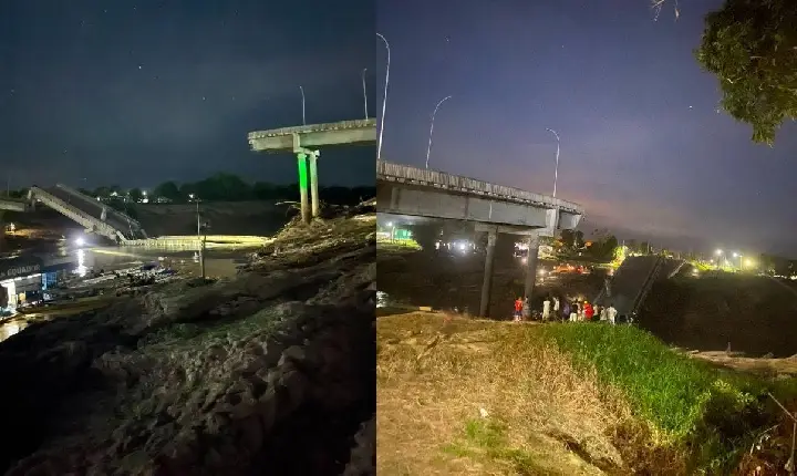 Quatro ficam feridos após queda de ponte no Acre