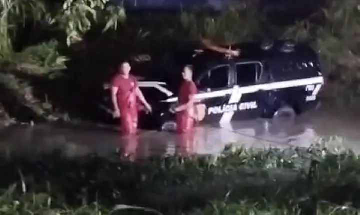 Temporal atinge São Miguel do Guamá e viatura afunda com policial e detento