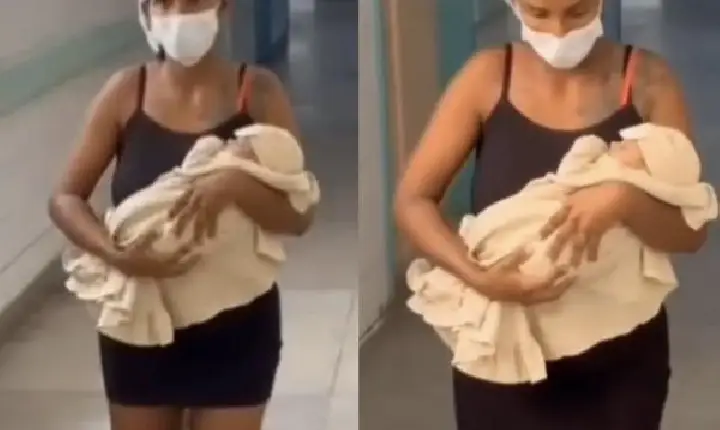 Uma mãe deixou a maternidade de joelhos após a alta do filho recém-nascido em Maceió