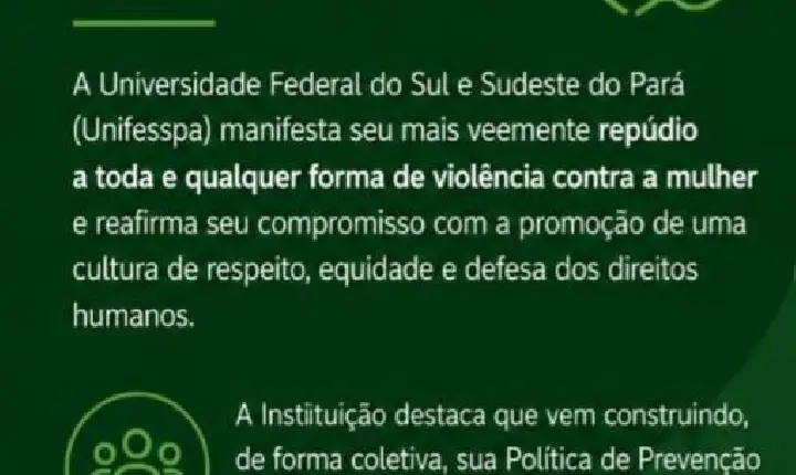 Unifesspa se pronuncia após prisão de servidor preso por violência doméstica em Rondon do Pará