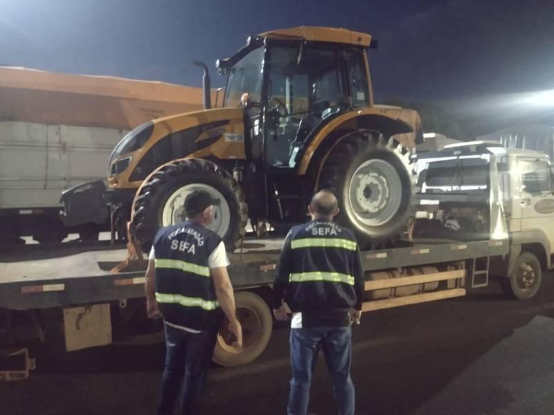 Sefa apreende trator avaliado em R$ 270 mil em Dom Eliseu no sudeste estadual