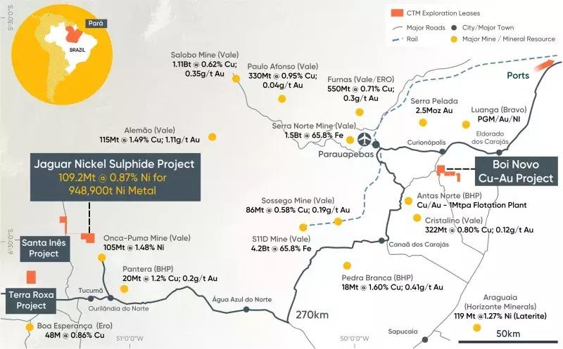 Centaurus Metals obtém mais um avanço no projeto Jaguar, em São Félix do Xingu