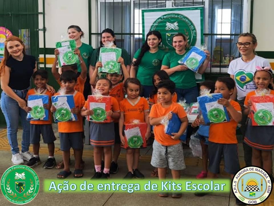 Damas da Aurora entregam kits escolares a estudantes de Marabá