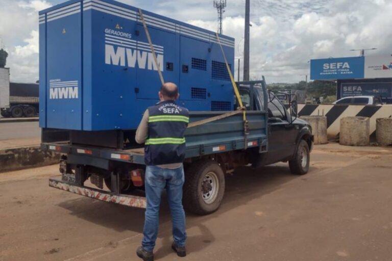 Sefa apreende gerador de energia avaliado em R$ 130 mil em Dom Eliseu
