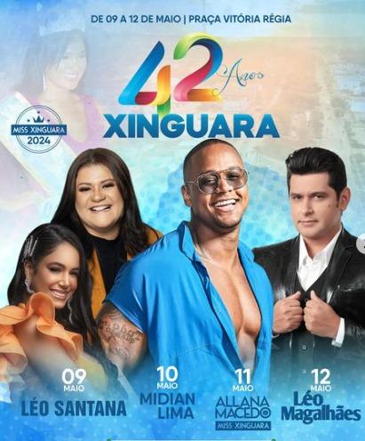 Léo Santana, Allana Macedo, Léo Magalhães... Xinguara  completa 42 anos em grande estilo