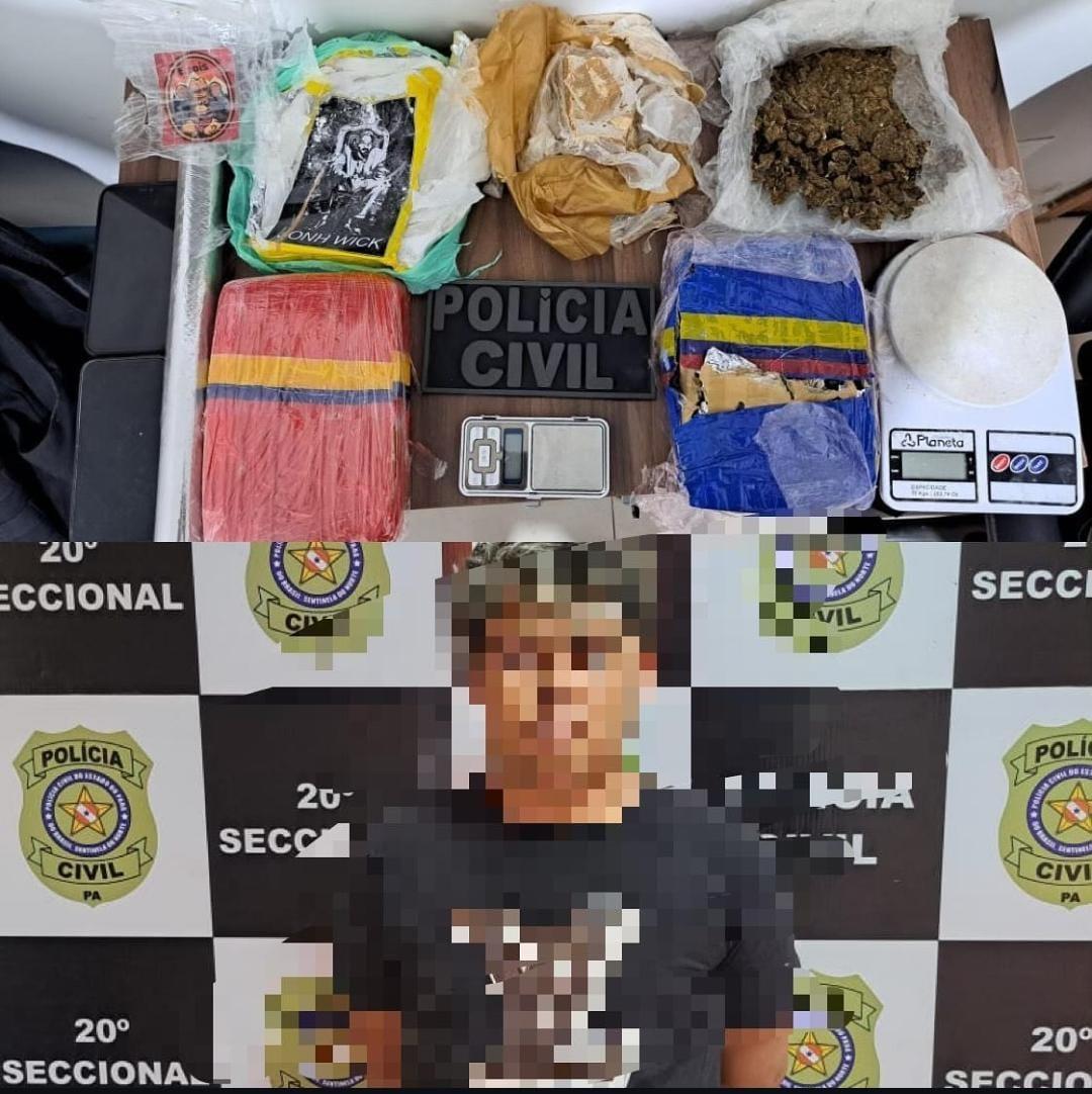 Parauapebas: Polícia prende traficante lotado de drogas