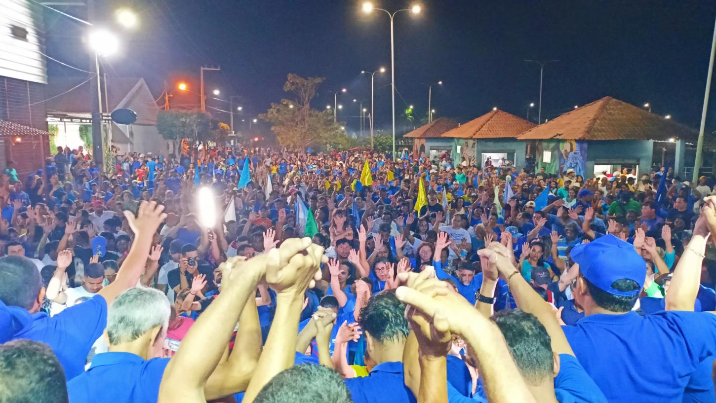 Comício de Jeilson Reis e Nanô da Disbel levanta população de Bom Jesus do Tocantins