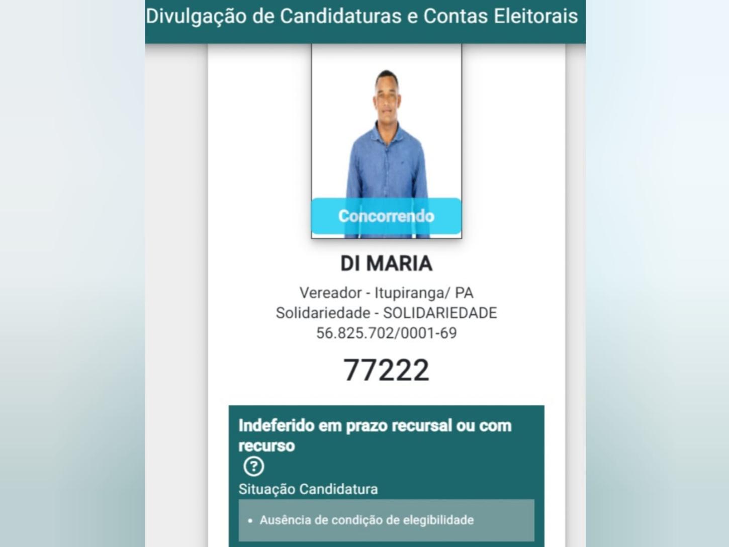 Di Maria Fora da Disputa: Solidariedade enfrenta crise nas eleições municipais de Itupiranga