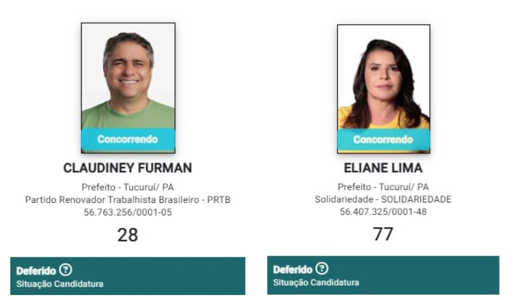 Tucuruí: até o momento, só Claudiney e Eliane Lima tiveram candidaturas deferidas