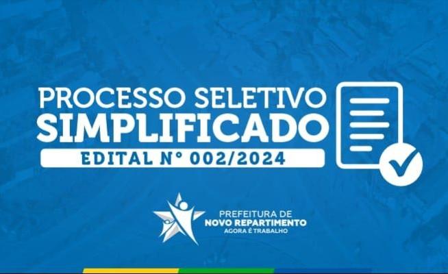 Novo Repartimento: Inscrições para o Processo Seletivo Unificado terminam nesta terça-feira (12)