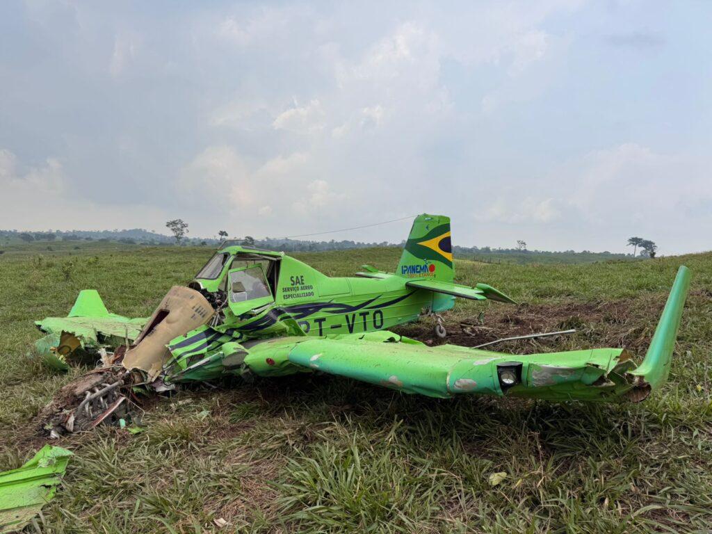 Tragédia: Piloto morre em queda de avião em Xinguara