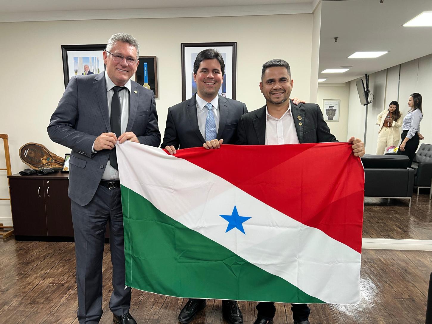Wagno Godoy, prefeito eleito de Itupiranga, se reúne com André Fufuca, ministro dos Esportes do Brasil