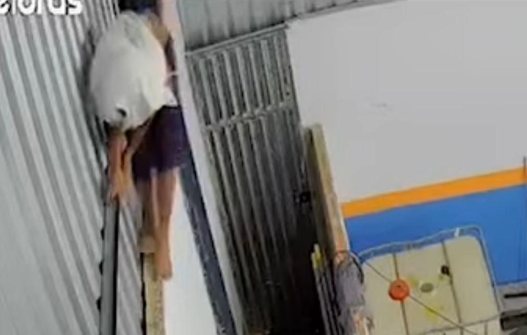 Eita! Ladrão é flagrado por câmeras de segurança ao roubar empresa em Parauapebas