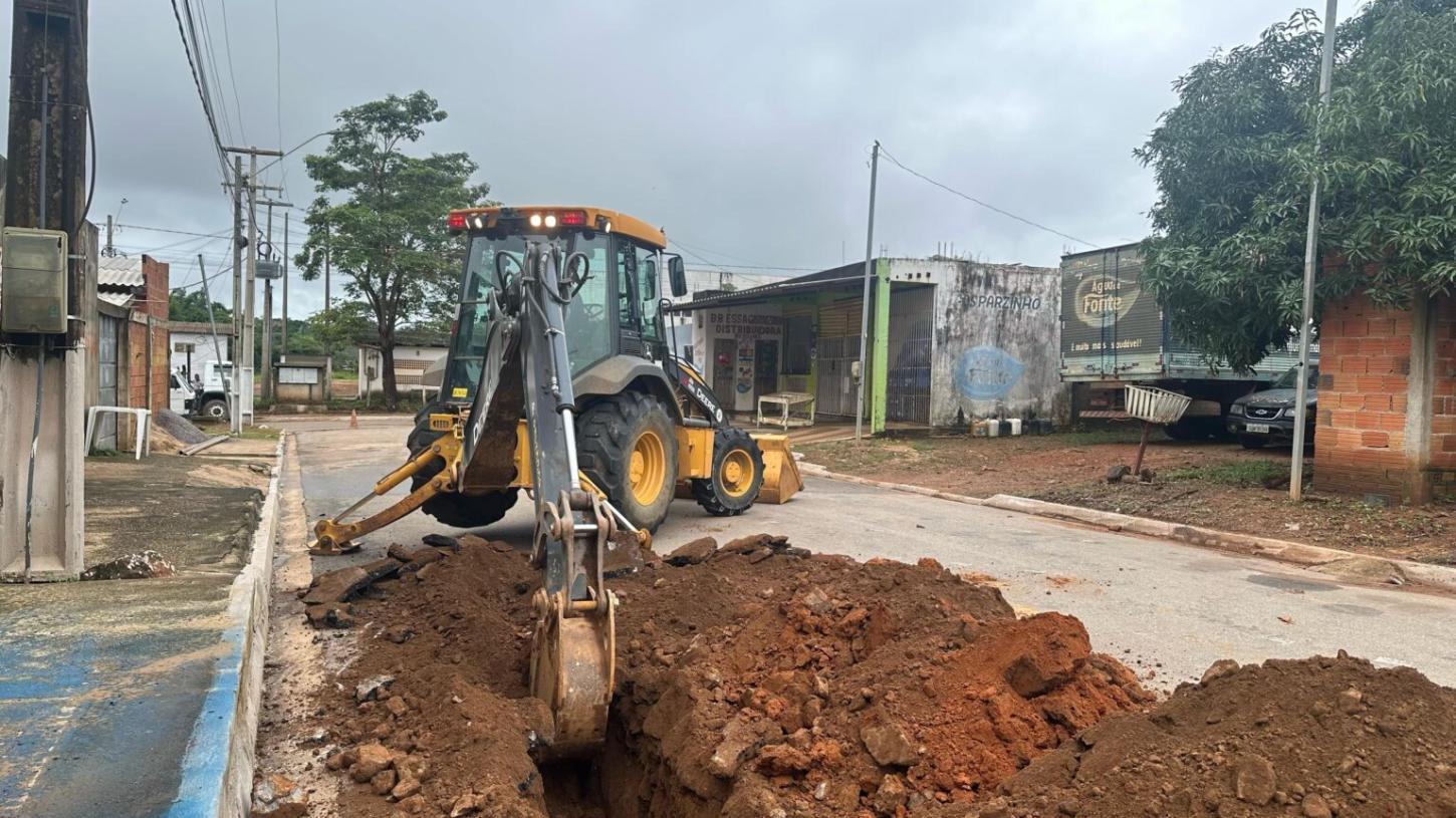 Em Parauapebas, Saaep inicia obras para extinguir rotas de caminhões-pipa no bairro Tropical