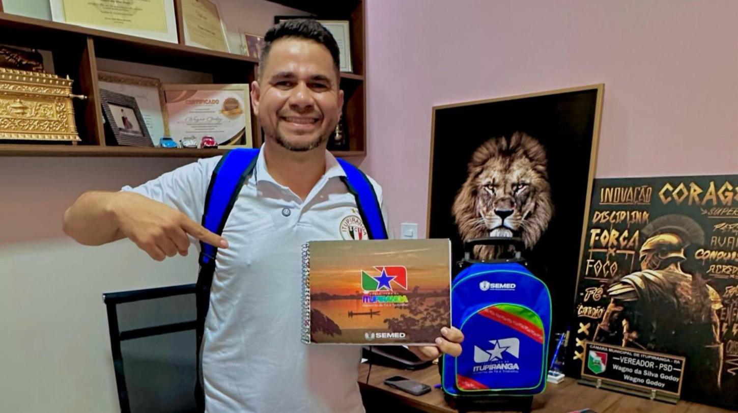 VÍDEO: Wagno Godoy apresenta o novo kit escolar dos estudantes de Itupiranga