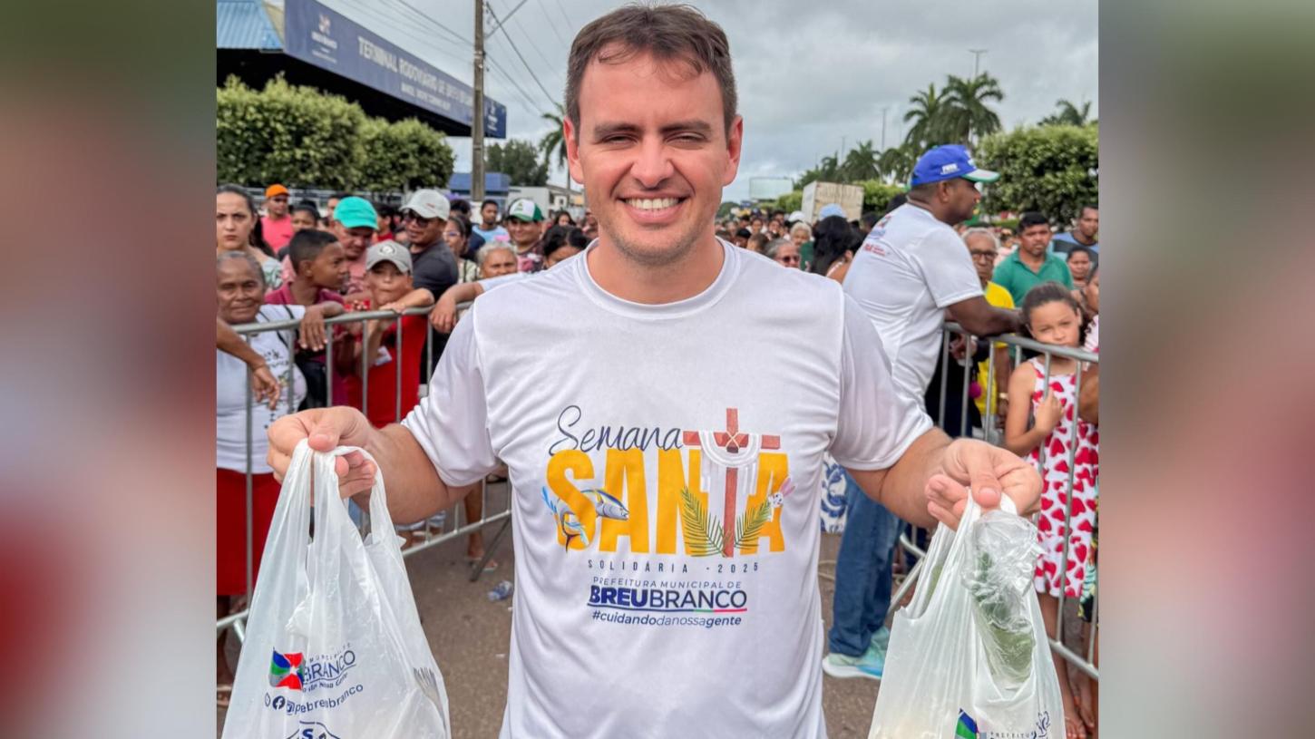 Flávio Mezzomo distribui 6 toneladas de peixe para as famílias de Breu Branco