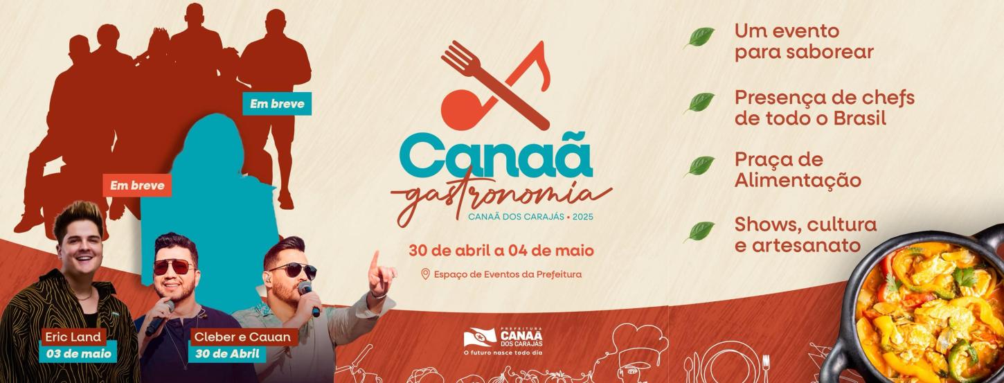 Muitos shows, cultura e artesanato vão agitar os 5 dias do Canaã Gastronomia a partir de 30 de abril