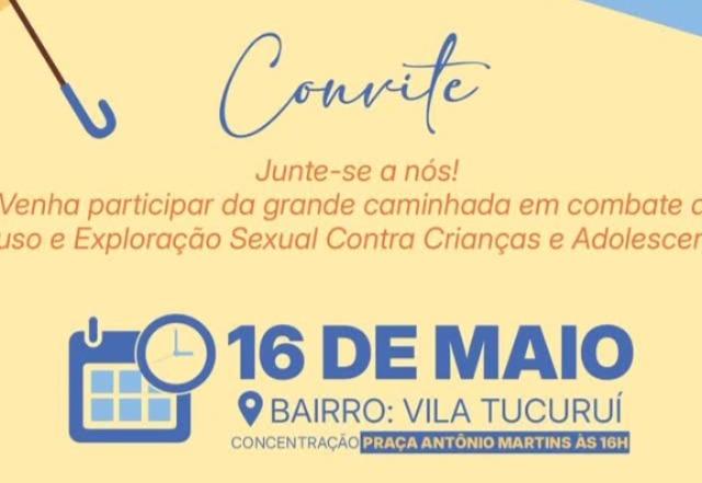 Prefeitura de Novo Repartimento promove caminhada de combate ao abuso sexual de crianças e adolescentes