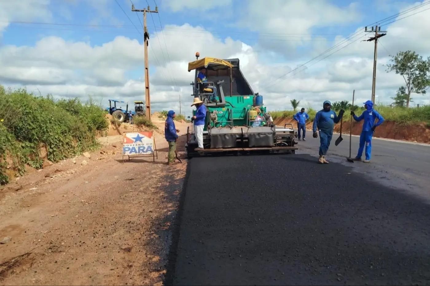 Governo do Pará avança na pavimentação da PA-477 e fortalece infraestrutura na Região de Carajás