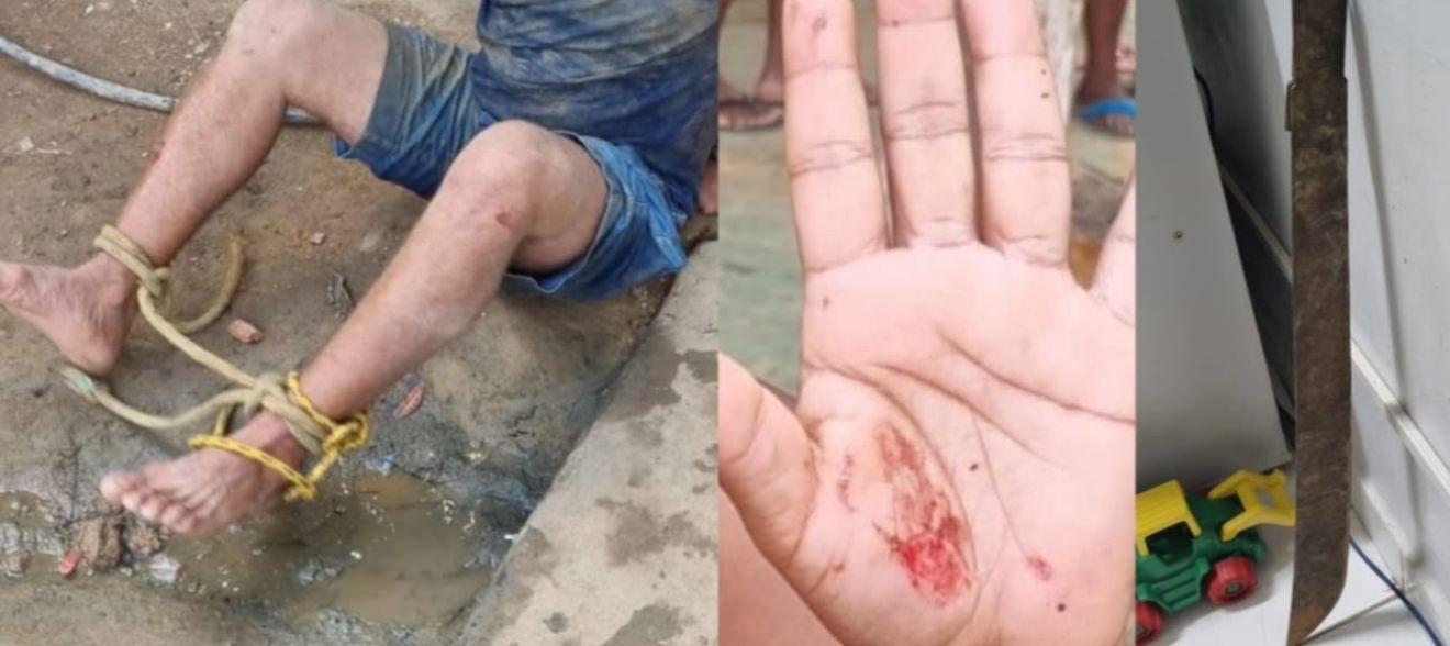 Homem é contido pela própria família após agredir parentes no Bairro da Paz, em Parauapebas