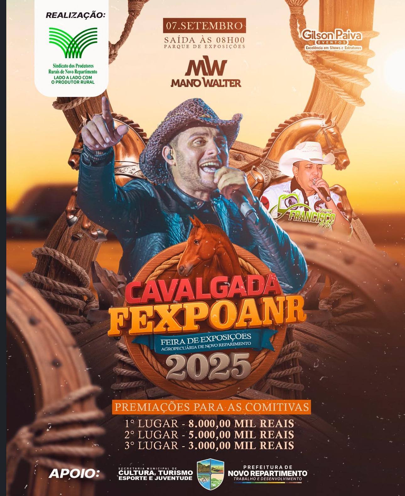 Cavalgada da Fexpoanr 2025 promete movimentar Novo Repartimento no dia 7 de setembro