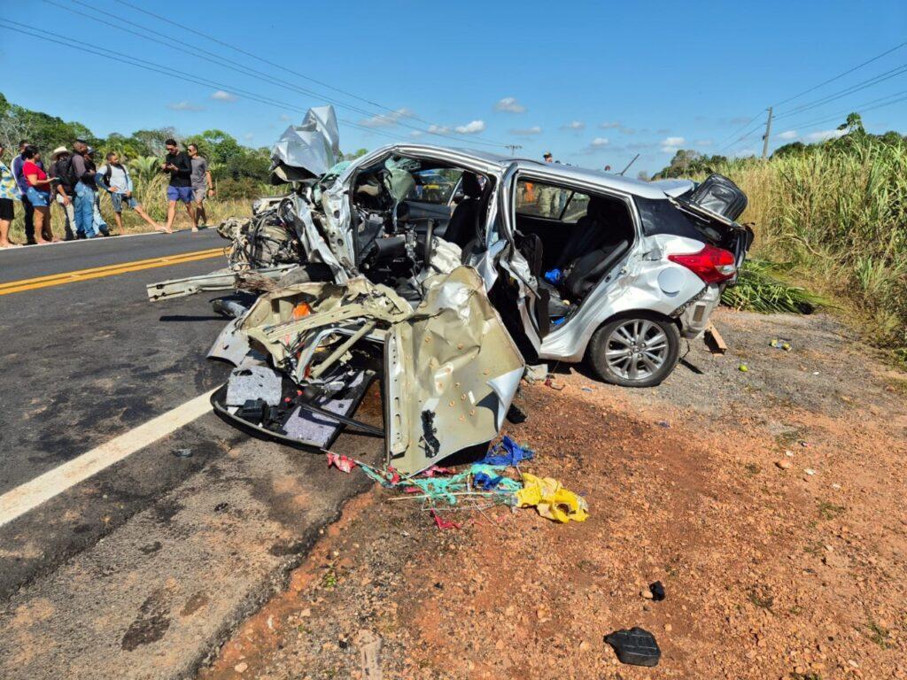Cinco morrem em colisão frontal causada por ultrapassagem perigosa em São João do Araguaia