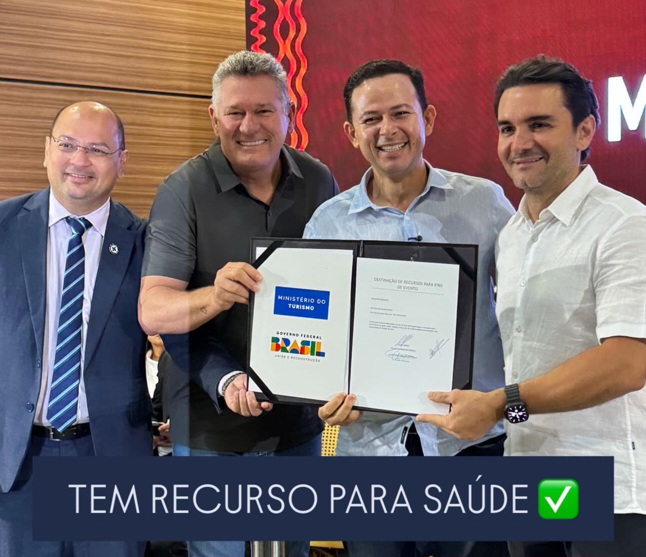 Prefeito de Bannach, Valber Milhomem, assina convênio para obra turística e garante recursos para saúde