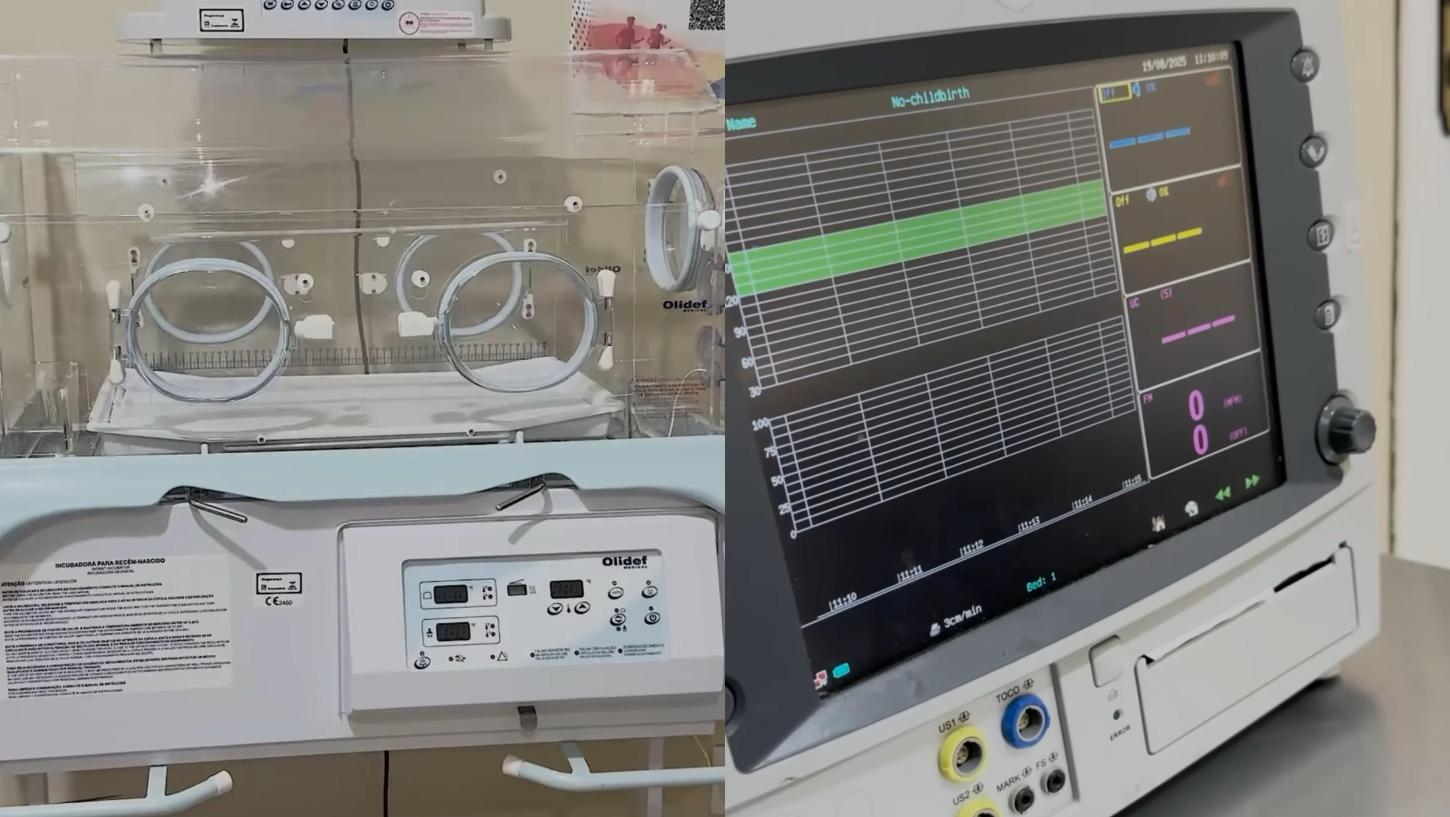 Gestão Valdir Lemes investe em saúde e tecnologia com nova incubadora de fototerapia e cardiotocógrafo