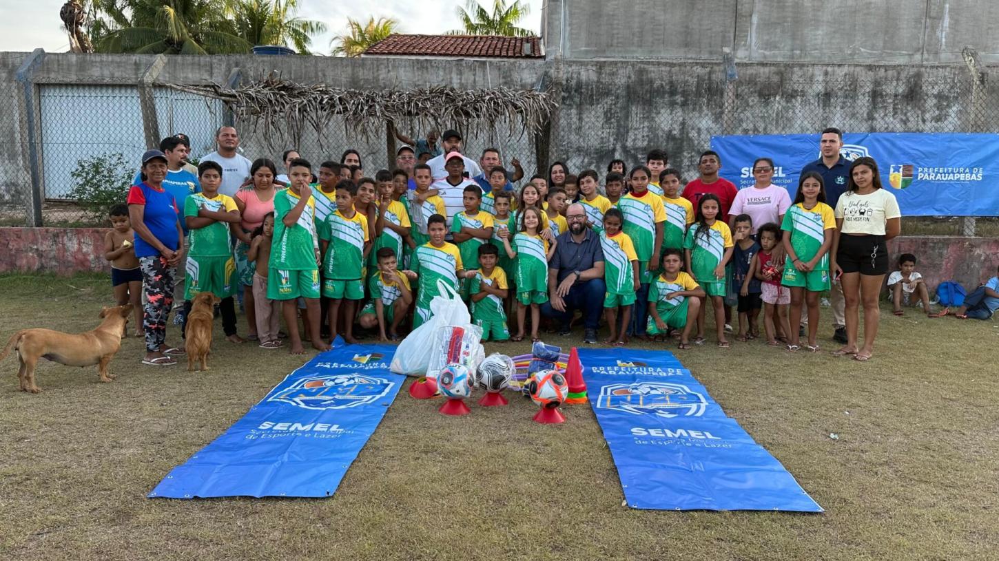 NEP entrega materiais esportivos para o Cedere 1 e amplia incentivo ao esporte em Parauapebas