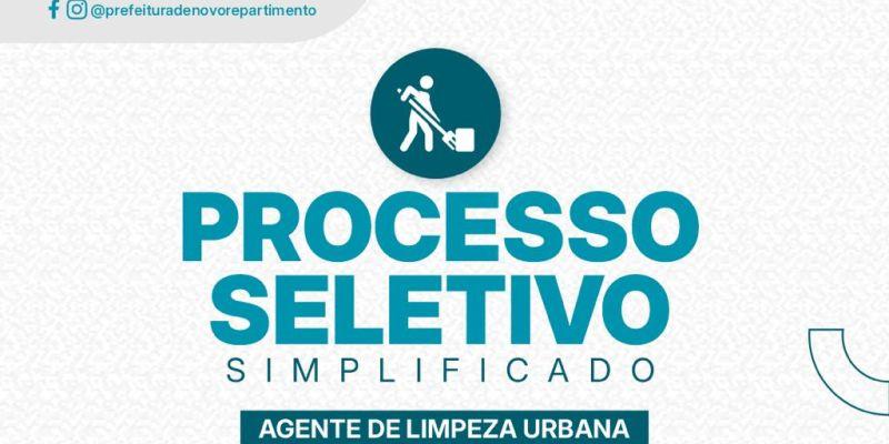 Novo Repartimento abre processo seletivo simplificado para Agente de Limpeza Urbana