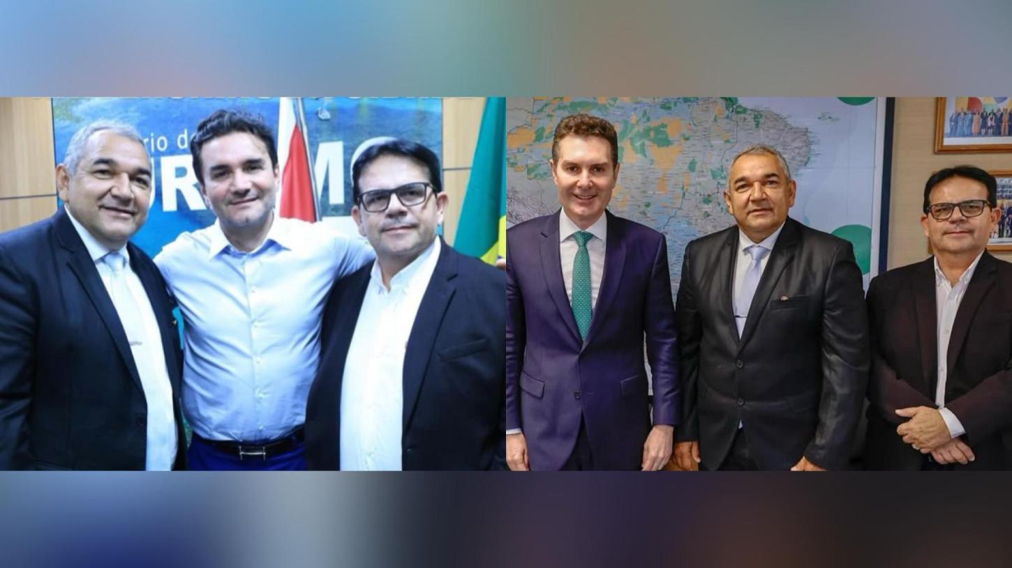 Vandin busca investimentos para Água Azul do Norte em reunião com ministros Celso Sabino e Jader FIlho